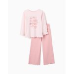 Pyjama en coton � manches longues et imprim� superhero rose clair