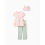 Pyjama en coton avec masque de lapin rose clair Pyjama en coton avec masque de lapin rose clair
