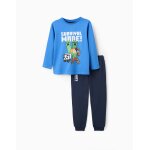 Pyjama en coton minecraft bleu