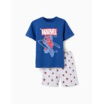 Pyjama court qui brille dans le noir spider - man bleu