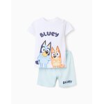 Pyjama court en coton bluey blanc Pyjama court en coton bluey blanc