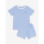 Pyjama court enfant coton ray� petit bateau bleu