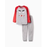 Pyjama effet peluche avec broderie 'motions' gris