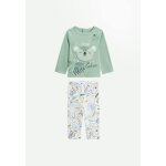 Pyjama enfant 2 pices garden party vert