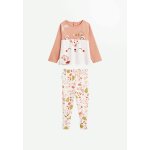 Pyjama enfant 2 pices  pieds retroussables mindanao rose