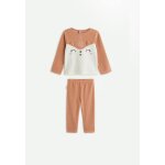 Pyjama enfant 2 pi�ces en polaire aim�e rose