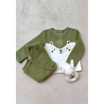 Pyjama enfant 2 pi�ces en polaire ginkgo vert