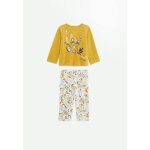 Pyjama enfant 2 pièces en velours petit loup ocre Pyjama enfant 2 pièces en velours petit loup ocre