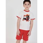 Pyjama enfant en coton imprim� blanc