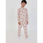 Pyjama enfant en coton imprim� de fer � cheval multicolore