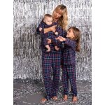 Pyjama femme flanelle nol capsule famille bordeaux
