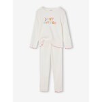 Pyjama fille en côtes best sister écru Pyjama fille en côtes best sister écru
