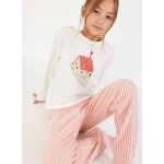 Pyjama fille carreaux imprim� maison multicolore
