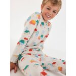 Pyjama fille molleton imprim� maisons multicolore