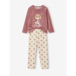 Pyjama fille pat'patrouille en velours rose / �cru