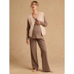 Pyjama grossesse 3 pi�ces allaitement taupe