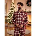 Pyjama homme flanelle nol carreaux rouge