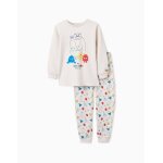 Pyjama en interlock - monstre des motions beige clair