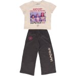 Pyjama 'k - pop demon hunters' manches courtes en coton beige