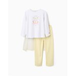 Pyjama long en coton avec cape amovible blanc