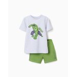 Pyjama � manches courtes en coton avec imprim�s hulk gris clair