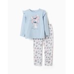 Pyjama � manches longues avec imprim� stitch & angel bleu clair