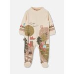 Pyjama molleton b�b� imprim� for�t blanc
