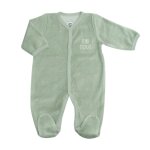 Pyjama naissance ouverture devant vert