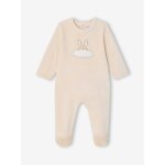 Pyjama naissance en velours �cru