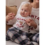 Pyjama noël 2 pièces bébé santa club capsule famille écru Pyjama noël 2 pièces bébé santa club capsule famille écru