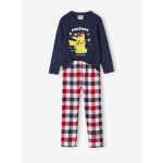 Pyjama de no�l gar�on pokemon marine / carreaux