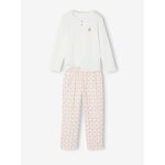 Pyjama pantalon fille rose p�le