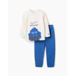 Pyjama polaire avec broderie blanc
