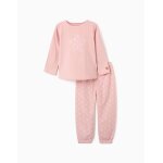 Pyjama en polaire avec �toiles brod�es rose clair