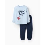 Pyjama polaire avec imprim bleu