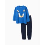Pyjama polaire avec imprim sonic bleu