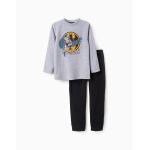 Pyjama polaire manches longues 100% polyester batman gris