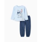 Pyjama en polaire avec stitch brod� bleu