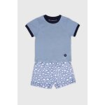 Pyjama short en coton l�ger enfant imprim� nuages ciel