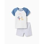 Pyjama short en coton avec mickey & pluto bleu