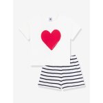 Pyjama short enfant imprim� coeur marine