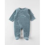 Pyjama en velours c�tel� dino bleu