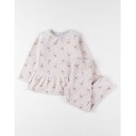 Pyjama en velours ctel girafe beige