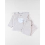 Pyjama en velours ctel ours beige