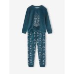 Pyjama velours avec fuse phosphorescente garon bleu canard