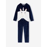 Pyjama en velours licorne fille marine Pyjama en velours licorne fille marine