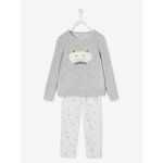 Pyjama en velours masque de chat fille gris Pyjama en velours masque de chat fille gris
