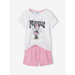 Pyjashort bicolore fille disney minnie blanc / rose