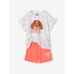 Pyjashort bicolore fille pat'patrouille blanc / corail