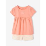 Pyjashort fille en gaze de coton rose